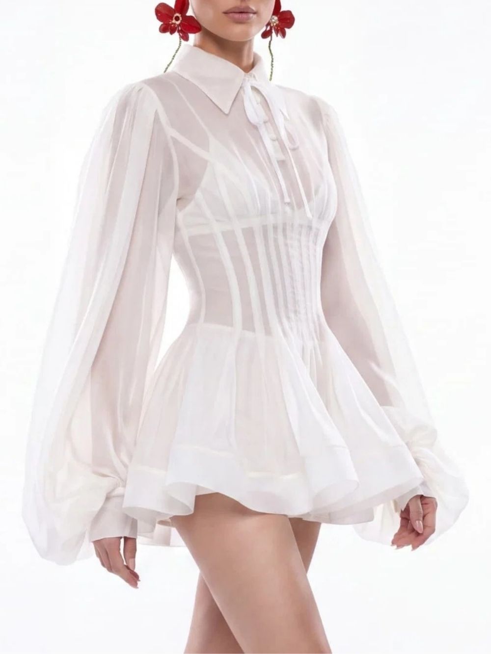 Kazra Balloon Sleeve Shirt - OWNCI Kazra Balloon Sleeve Shirt - OWNCI