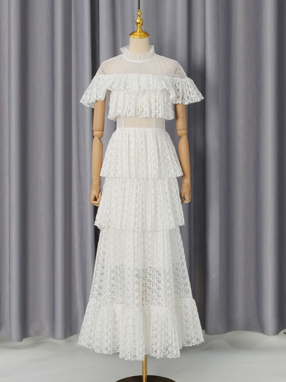 Marylin White Layered Maxi Dress - OWNCI Marylin White Layered Maxi Dress - OWNCI