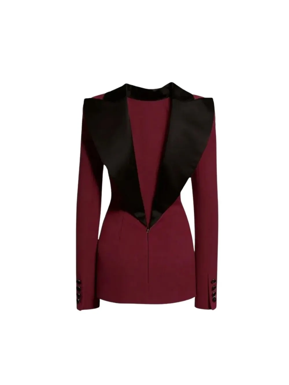 84b4d3e88b324c3232d0488719166e41 Manet Wine Long Sleeve Backless Mini Dress