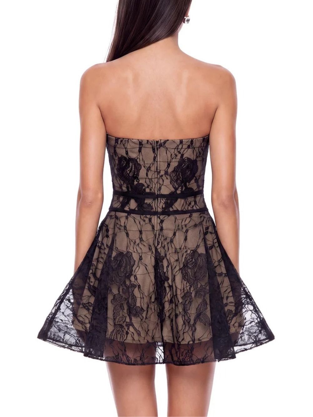 Javorix Strapless Lace Mini Dress - OWNCI