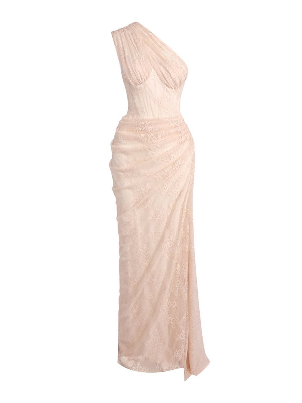 JoJo Apricot Lace Corset Maxi Dress - OWNCI