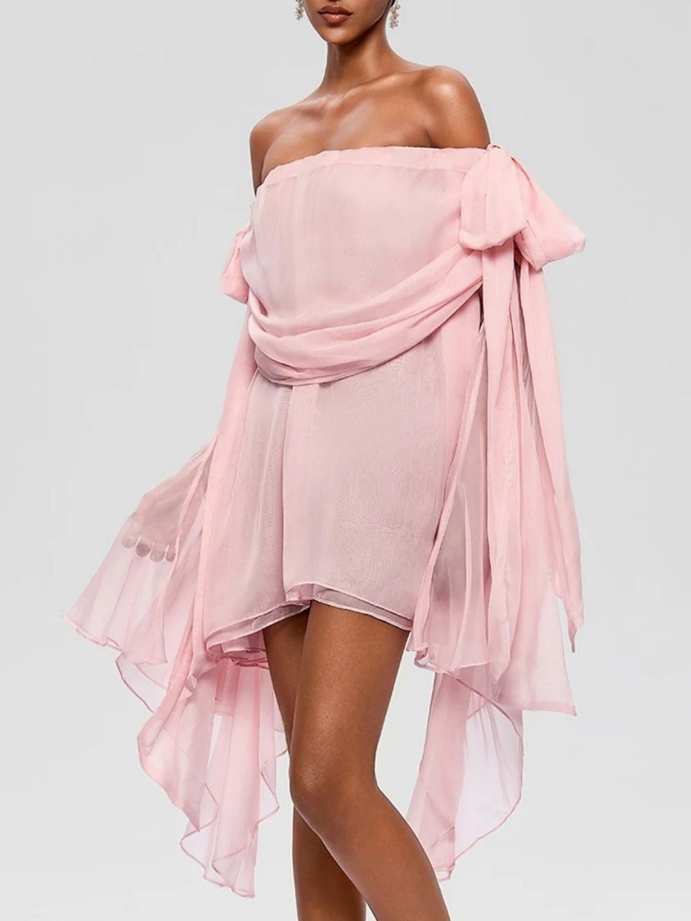 8b2d42de76949802a012bd46cee2e8d7 Raskiel Off Shoulder Ruffle Mini Dress