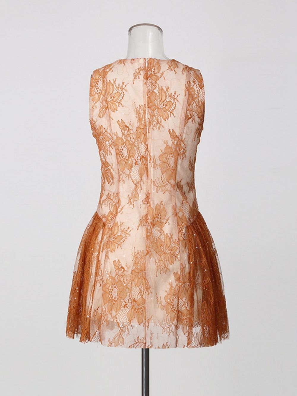 Mared Sleeveless Lace Sequin Mini Dress - OWNCI Mared Sleeveless Lace Sequin Mini Dress - OWNCI