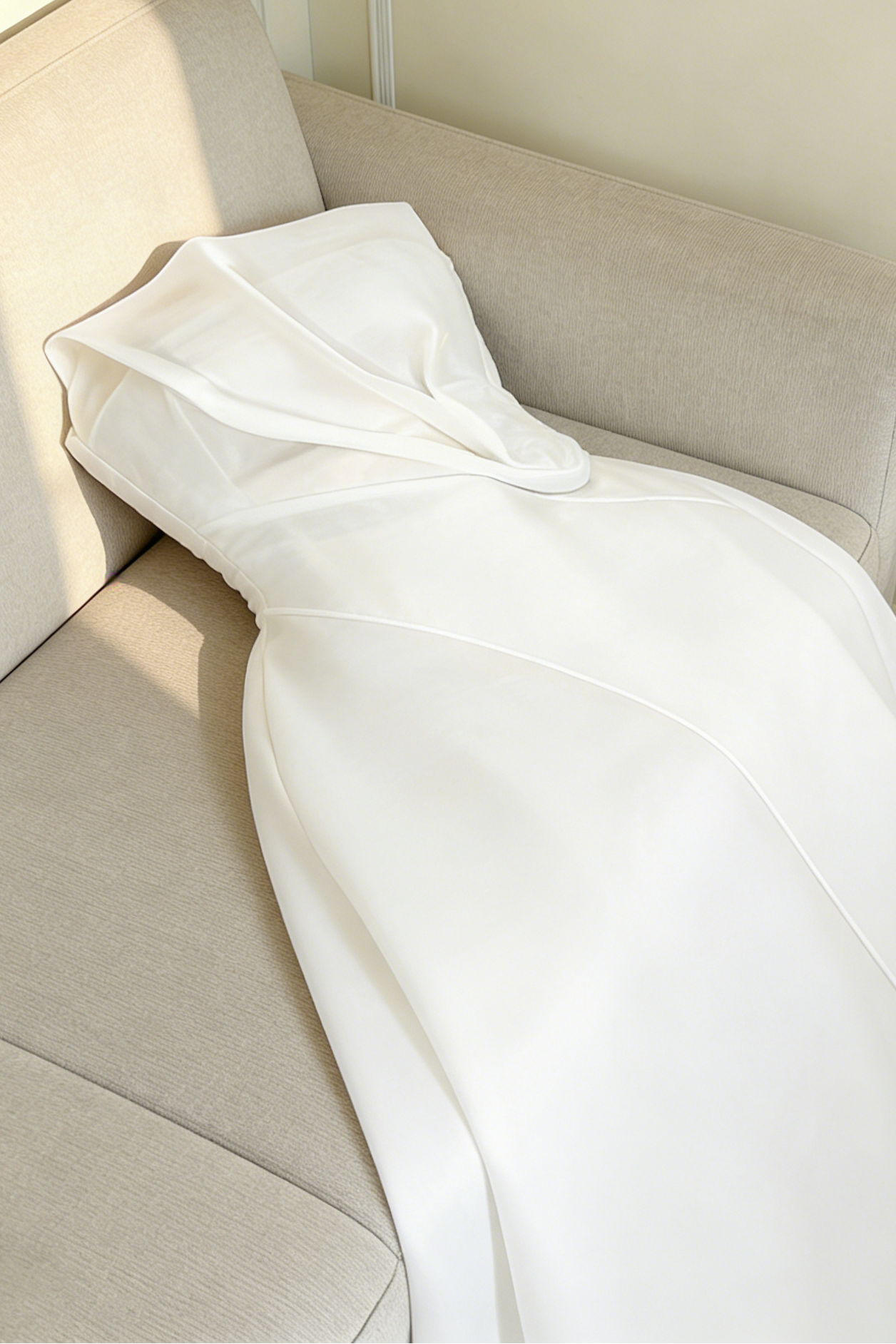 91357b915e409b0230734e8db3f4b318 Strapless Layered Organza Midi Dress In White