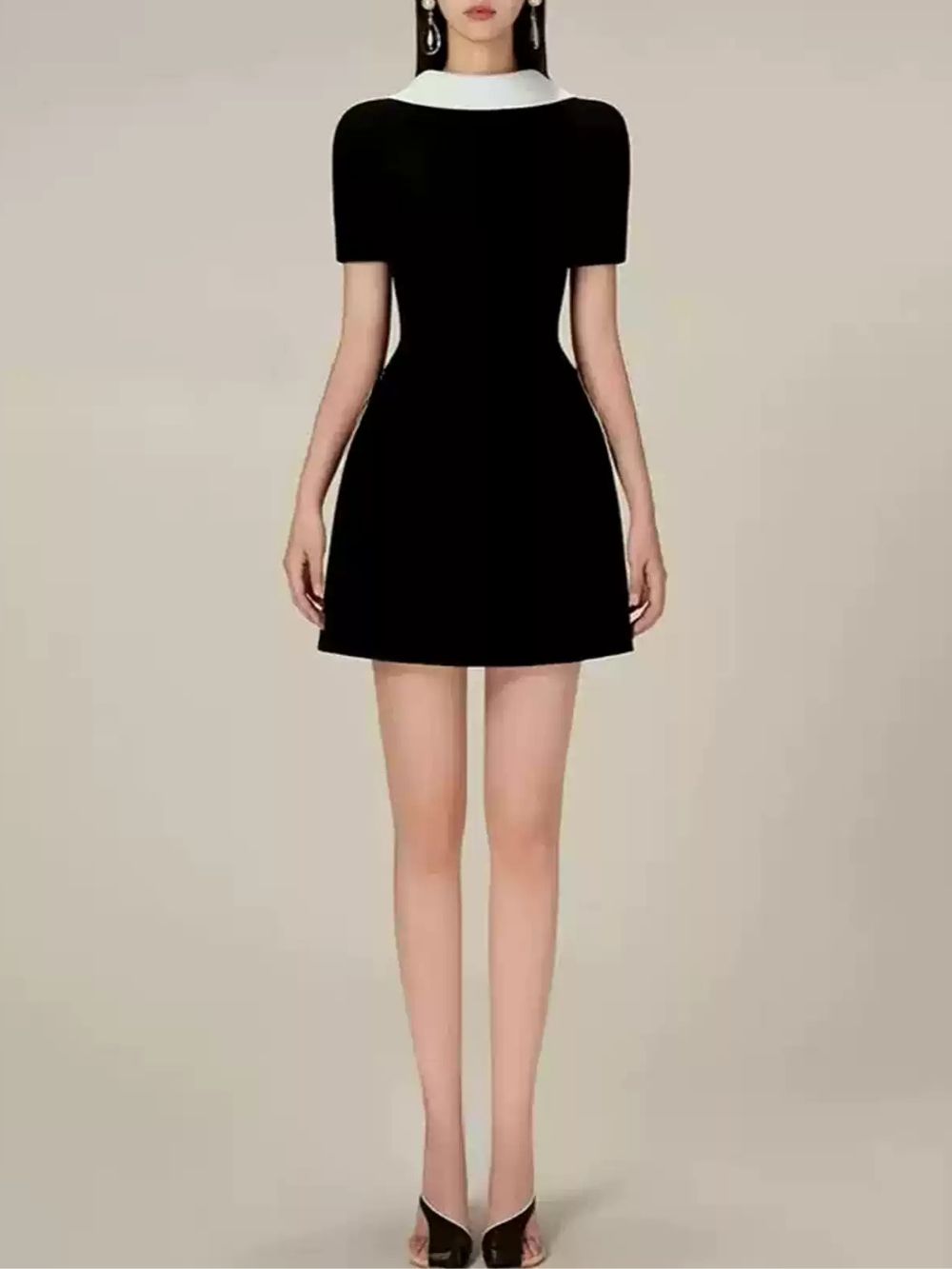 Maleni Black Backless Mini Dress - OWNCI