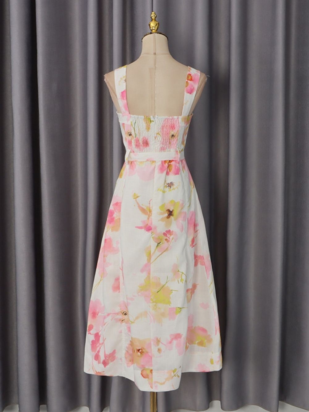 Mariangel Strappy Floral Midi Dress - OWNCI Mariangel Strappy Floral Midi Dress - OWNCI