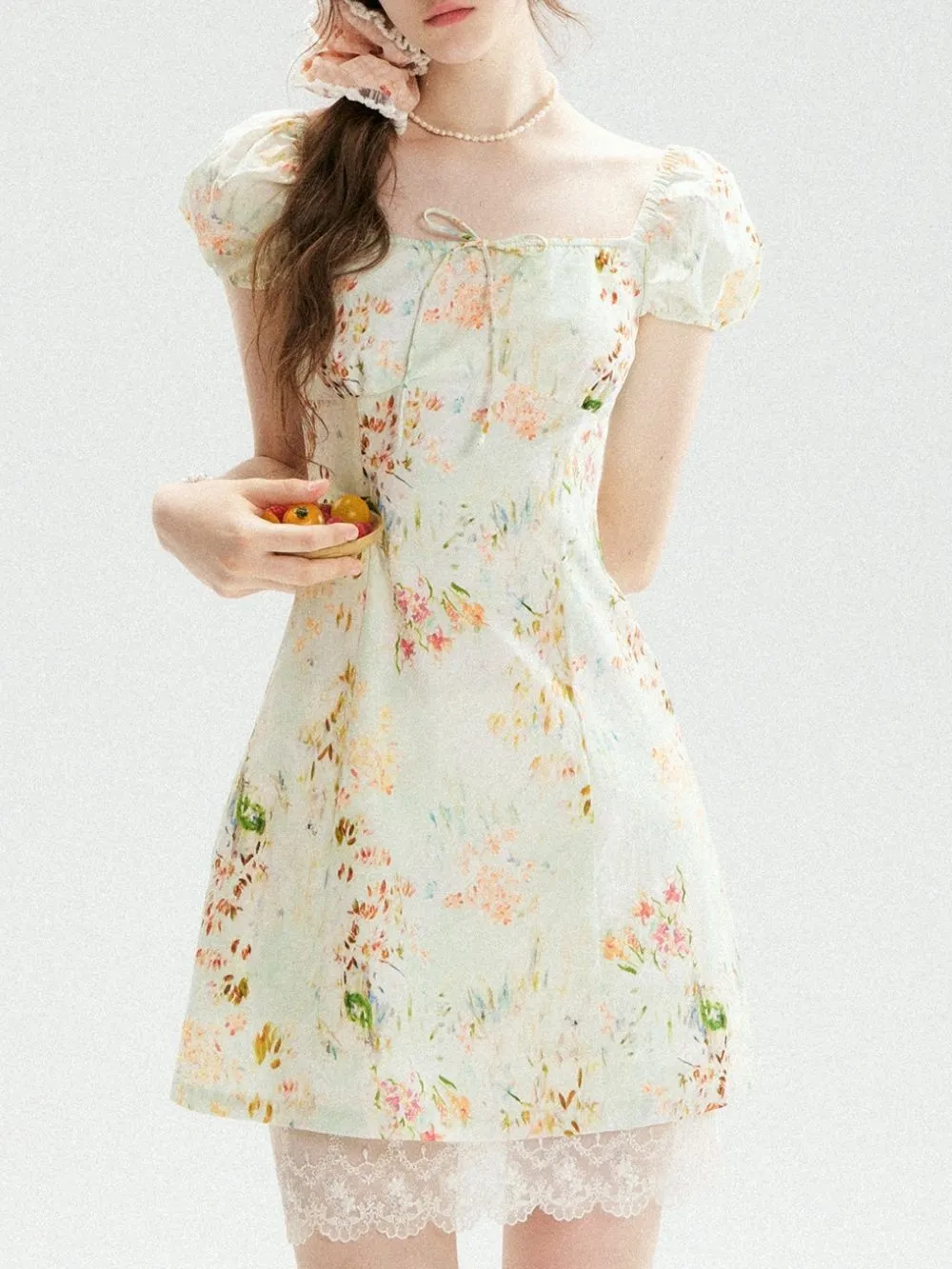 Marta Green Printed Mini Dress - OWNCI Marta Green Printed Mini Dress - OWNCI