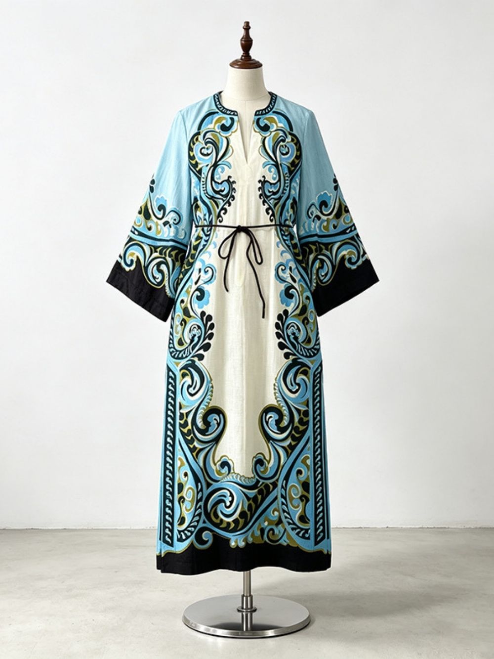 Marfa Printed Long Sleeve Maxi Dress - OWNCI
