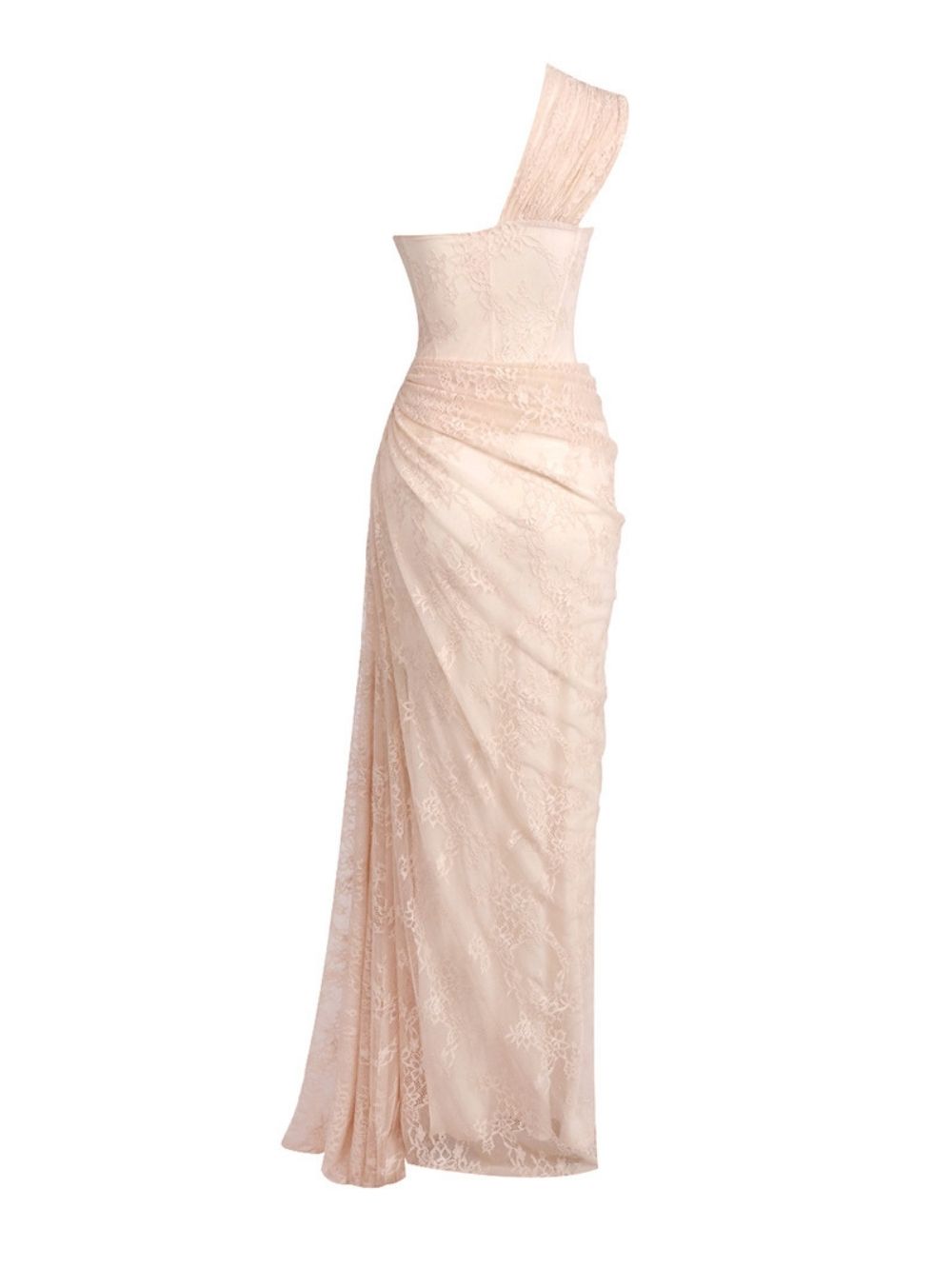 JoJo Apricot Lace Corset Maxi Dress - OWNCI