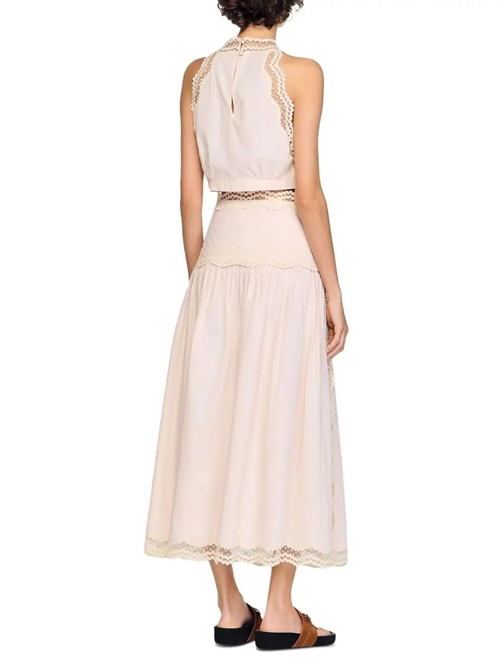 Cotton Crop Top with Lace Trim - OWNCI Cotton Crop Top with Lace Trim - OWNCI