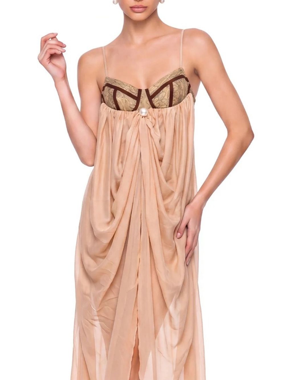 Uxmoren Spaghetti Draped Maxi Dress - OWNCI Uxmoren Spaghetti Draped Maxi Dress - OWNCI