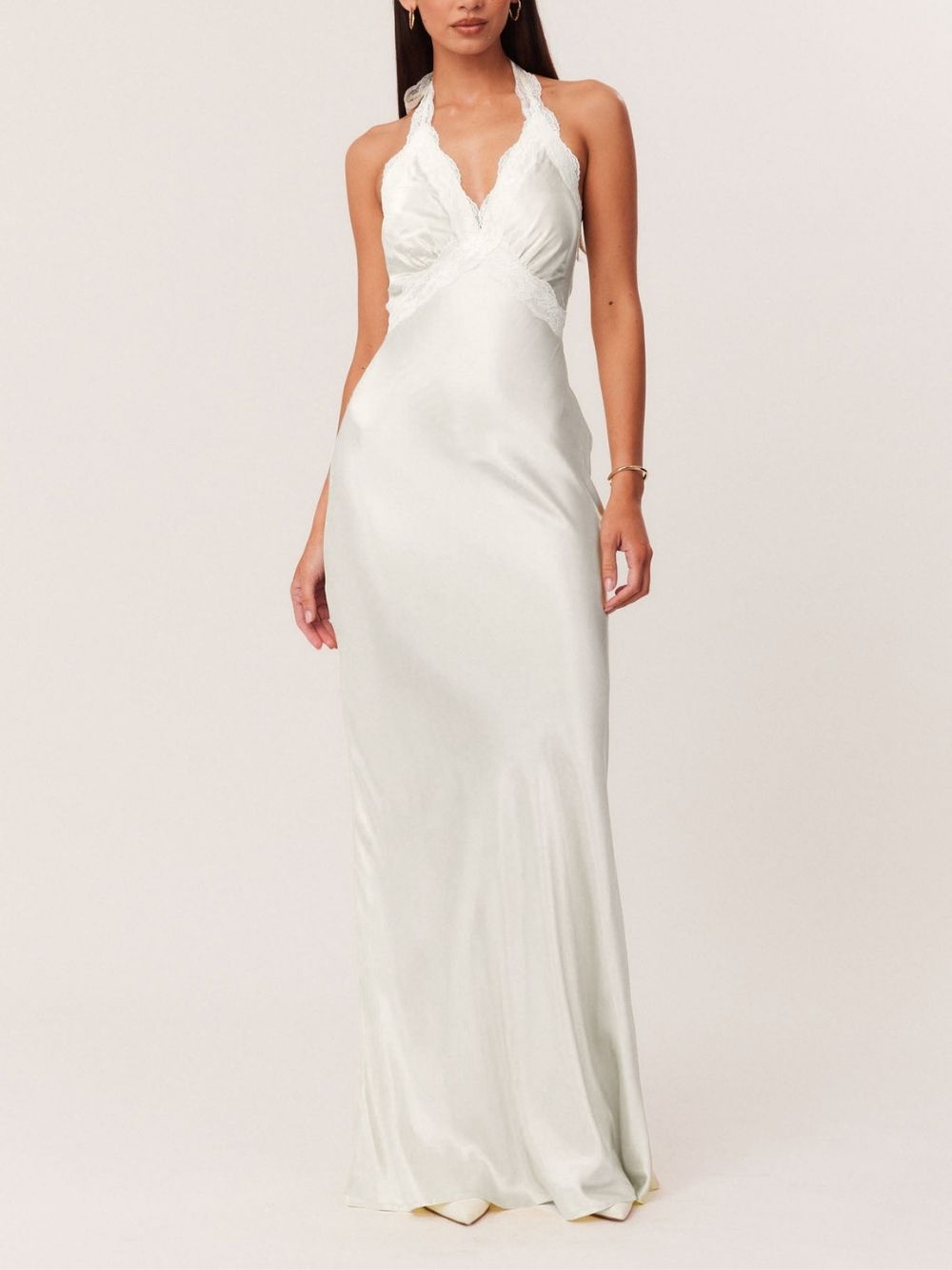 Maricruz White Halter Maxi Dress - OWNCI Maricruz White Halter Maxi Dress - OWNCI