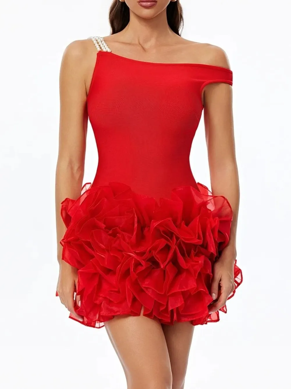 Raxelle Pearl Bandage Mini Dress - OWNCI Raxelle Pearl Bandage Mini Dress - OWNCI