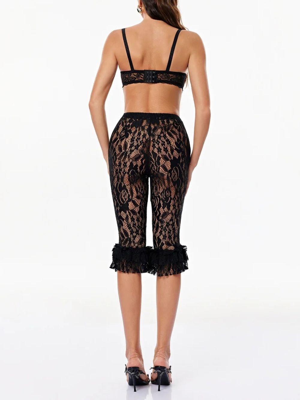 Gerda Lace Capri Pants Set - OWNCI