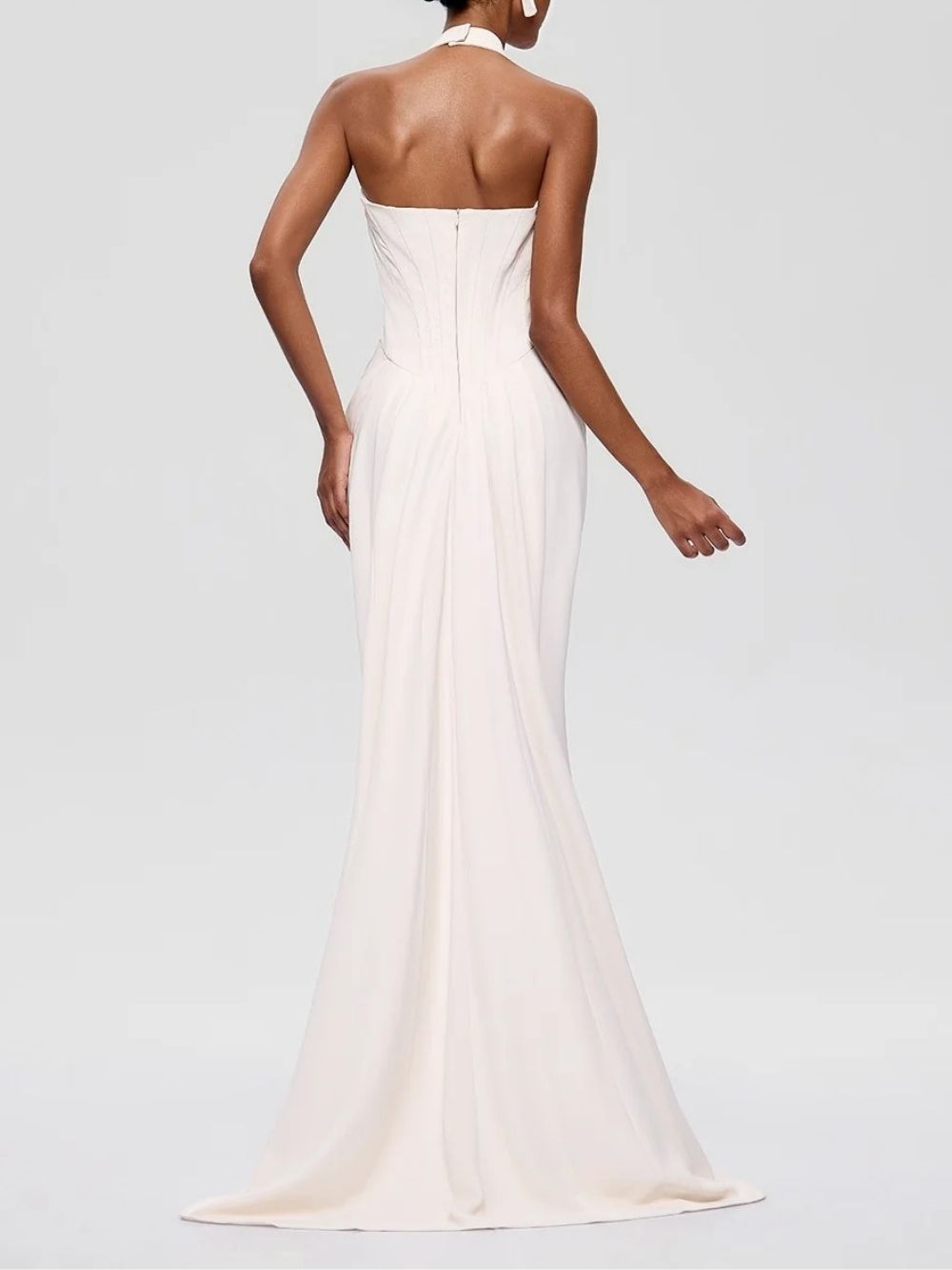 Fuji Halterneck Rhinestone Maxi Dress - OWNCI