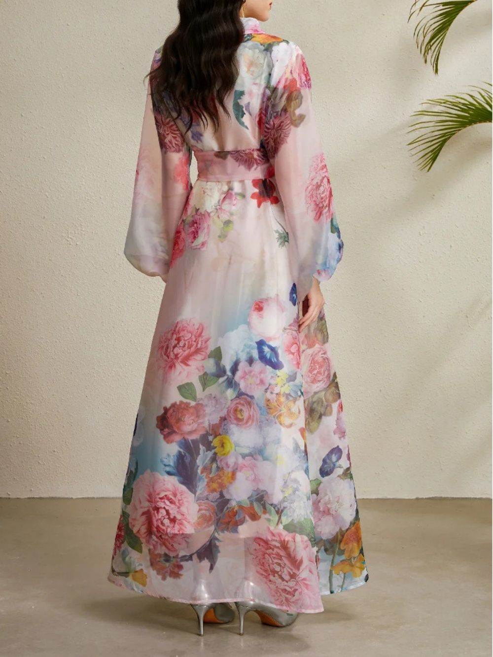 Maru Pink Printed Maxi Dress - OWNCI