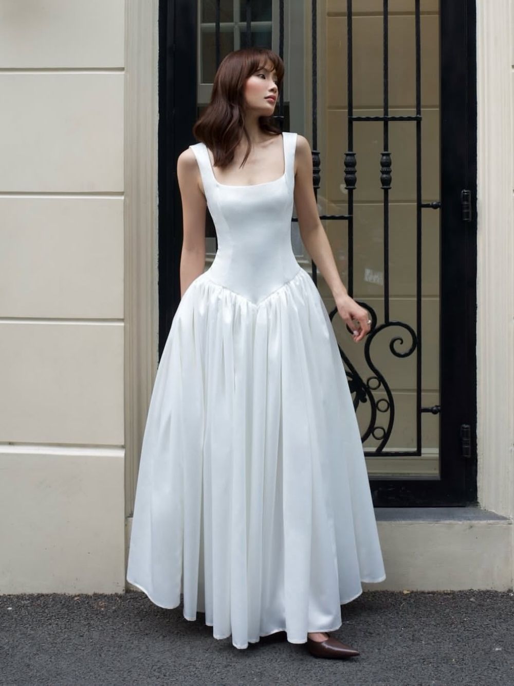 Masako White Strappy Maxi Dress - OWNCI