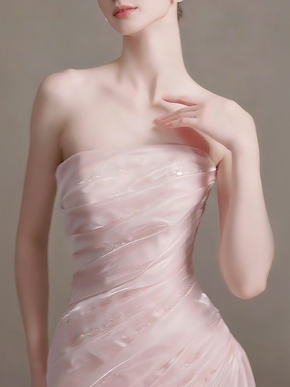 Masashi Pink Strapless Maxi Dress - OWNCI Masashi Pink Strapless Maxi Dress - OWNCI