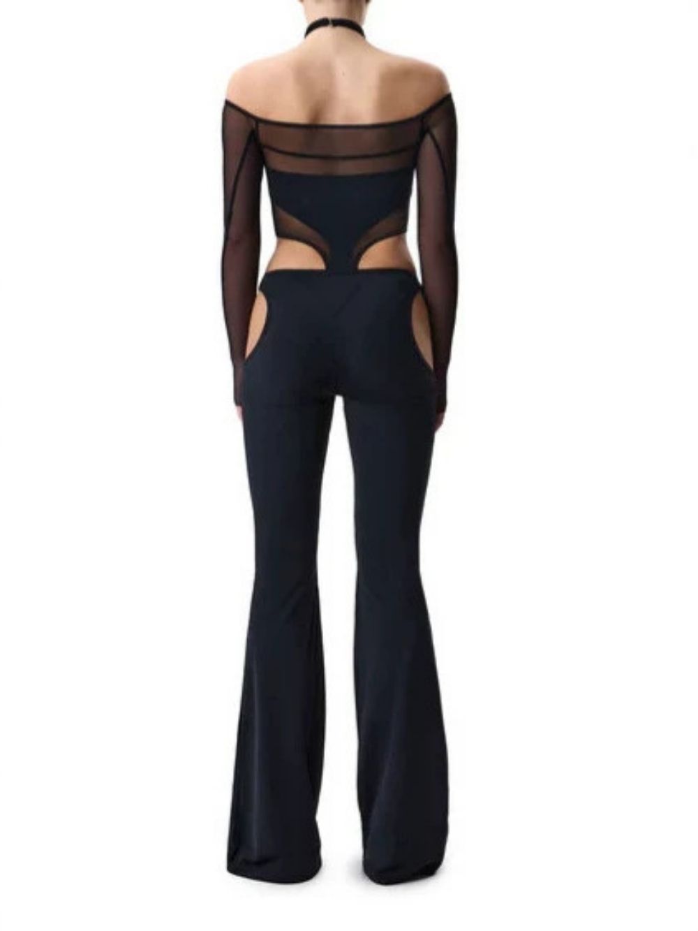 adbd9966ac0cef9bae0204d674452e7c Marcelina Black Mesh Two-Piece Set