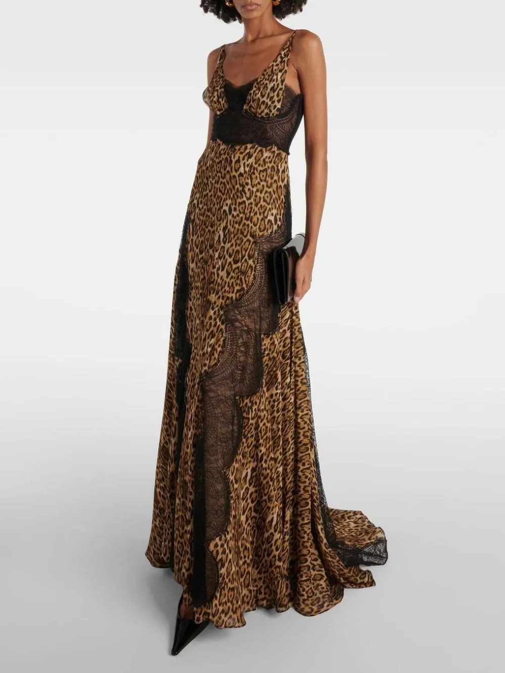 Martine Leopard Lace Maxi Dress - OWNCI
