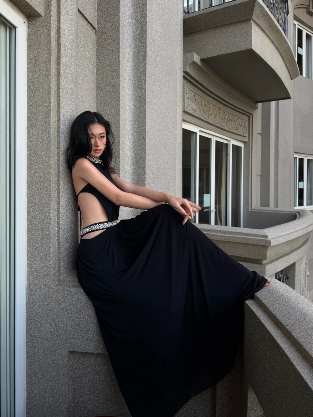 Marni Black Halter Diamante Maxi Dress - OWNCI Marni Black Halter Diamante Maxi Dress - OWNCI