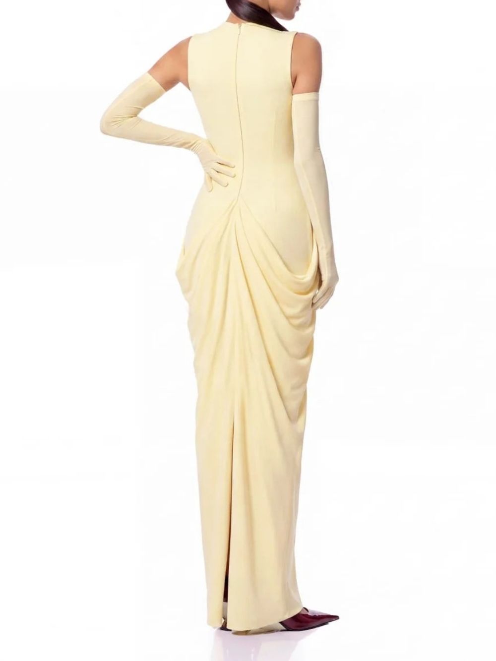 Quvion Sleeveless Draped Maxi Dress - OWNCI