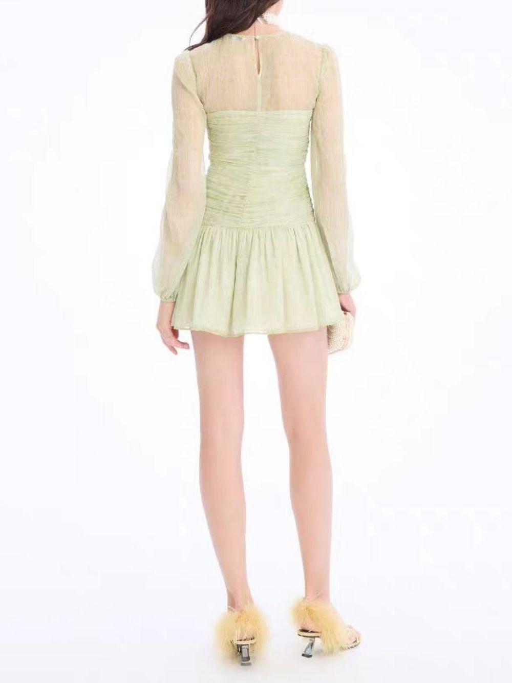Marie Green Long Sleeve Mini Dress - OWNCI Marie Green Long Sleeve Mini Dress - OWNCI
