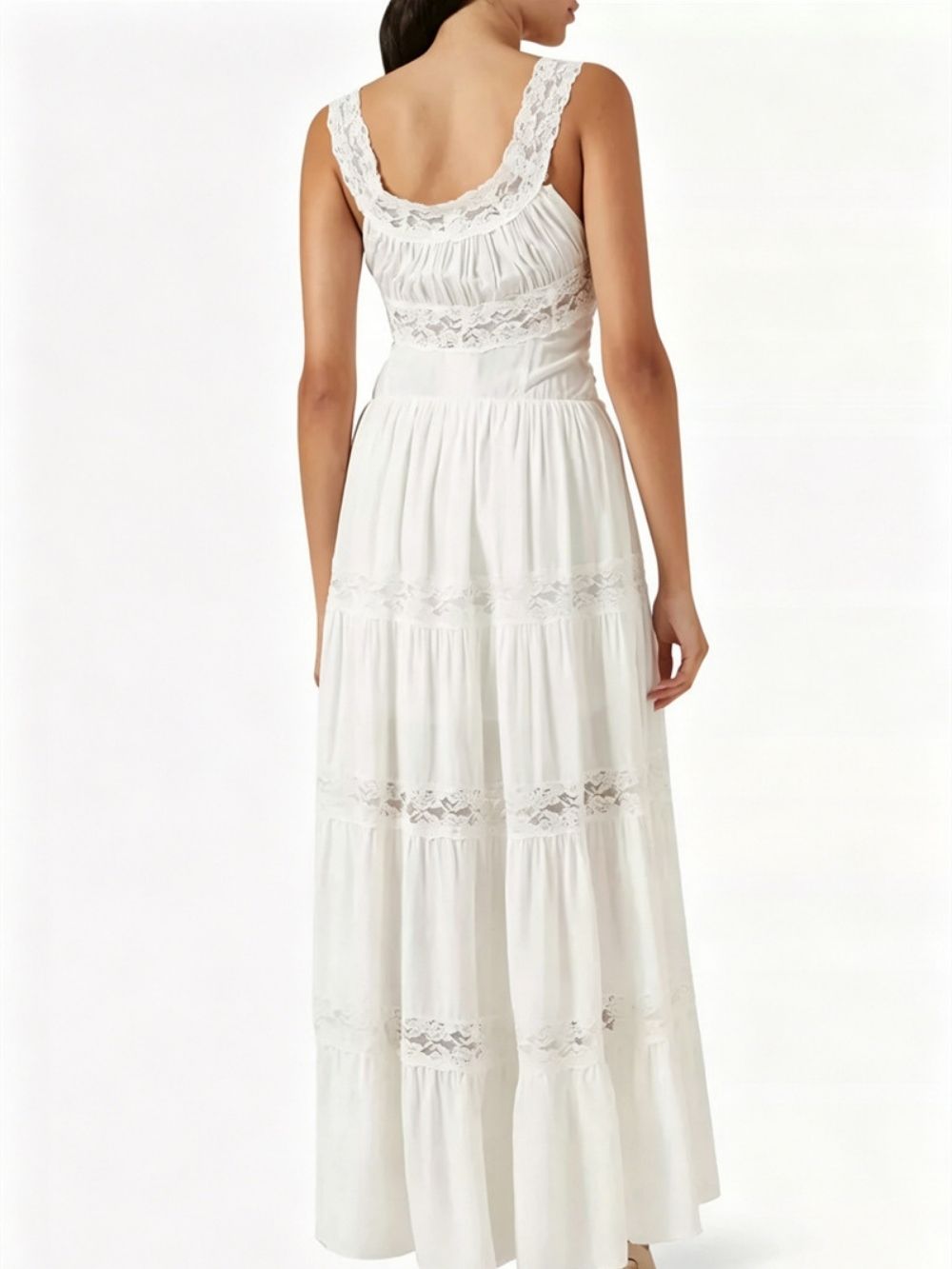 Mariette White Lace Maxi Dress - OWNCI Mariette White Lace Maxi Dress - OWNCI