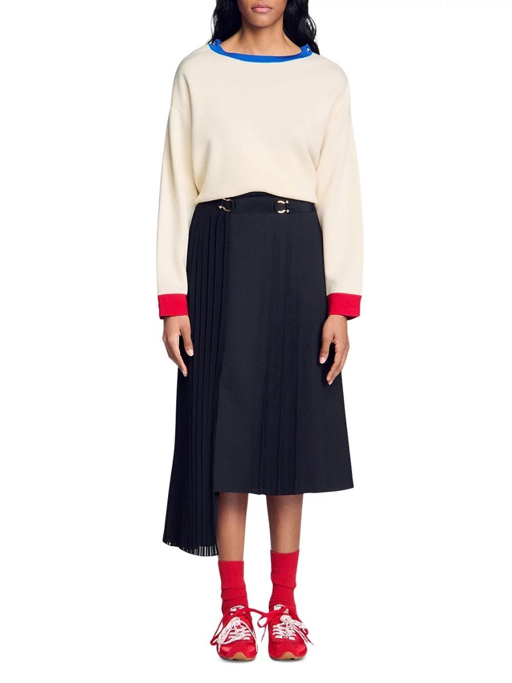Long Asymmetrical Pleated Skirt - OWNCI Long Asymmetrical Pleated Skirt - OWNCI