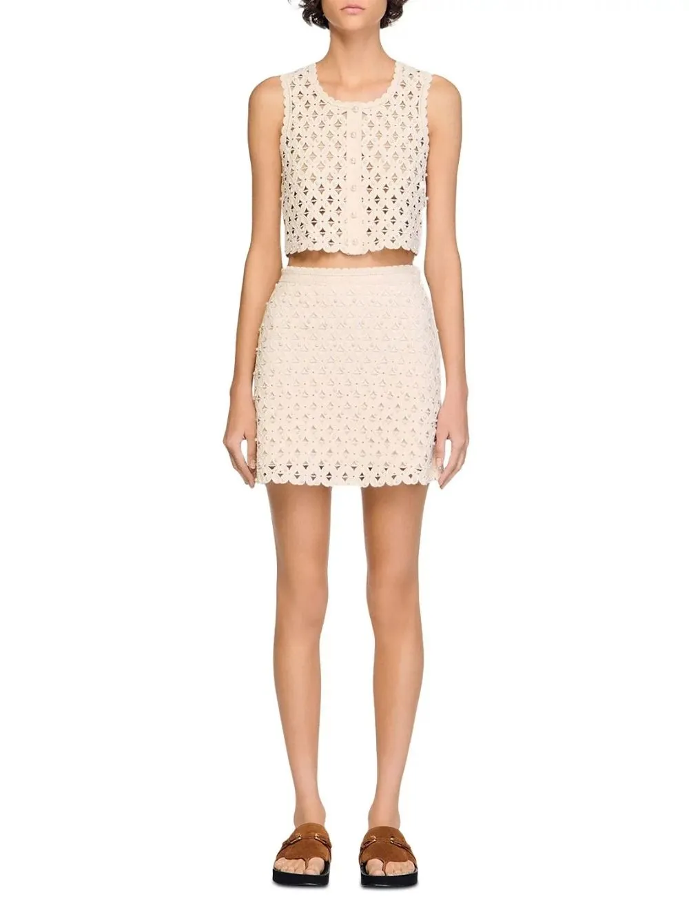 Short Beaded Crochet Skirt - OWNCI Short Beaded Crochet Skirt - OWNCI