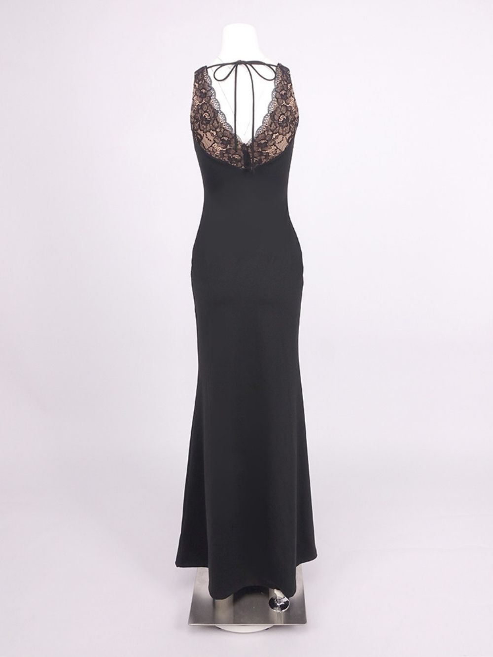 Marci Black V-Neck Lace Maxi Dress - OWNCI Marci Black V-Neck Lace Maxi Dress - OWNCI