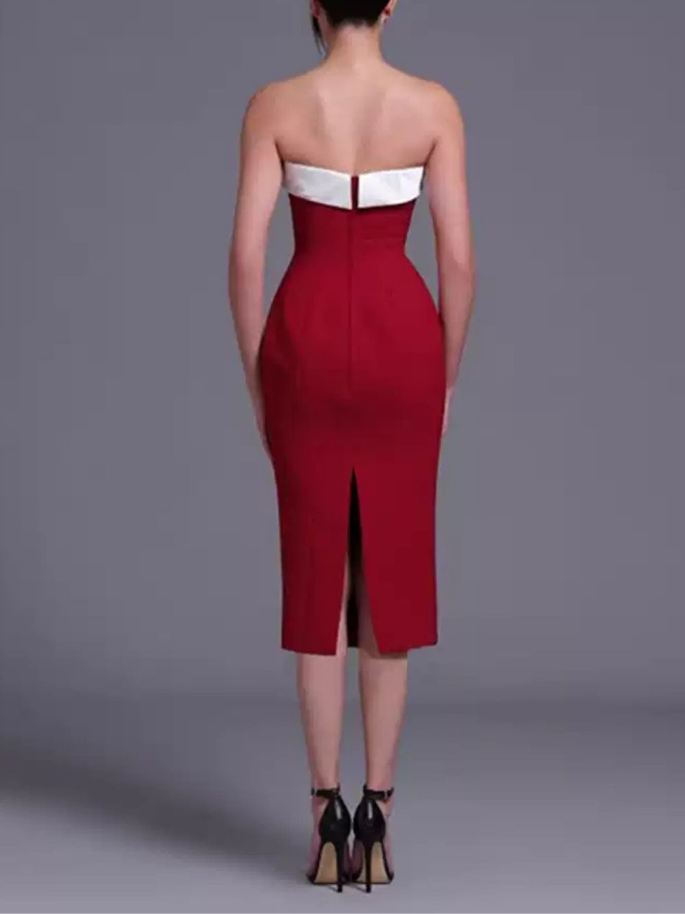 b87bc8261be1ff0f7c74e8e72edcce08 Mallory Red Strapless Midi Dress