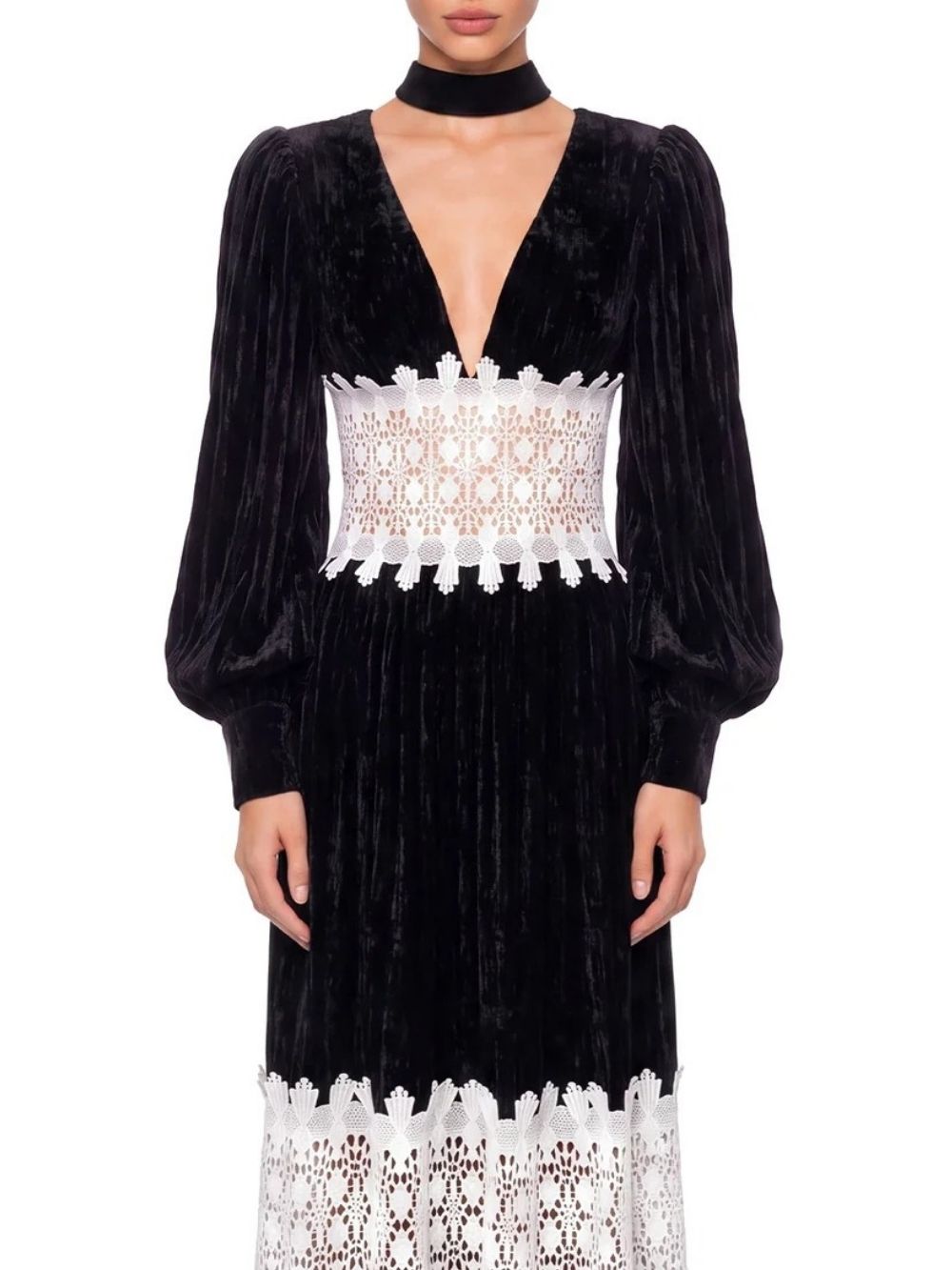 Iskoren V Neck Velvet Maxi Dress - OWNCI Iskoren V Neck Velvet Maxi Dress - OWNCI