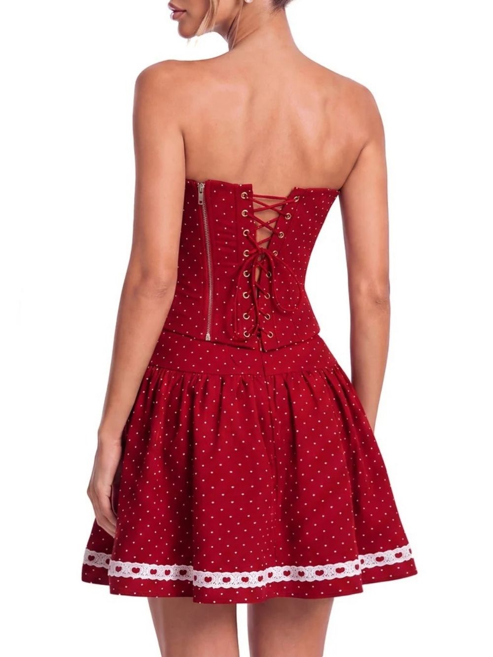 Brelvok Strapless Dot Skirt Set - OWNCI