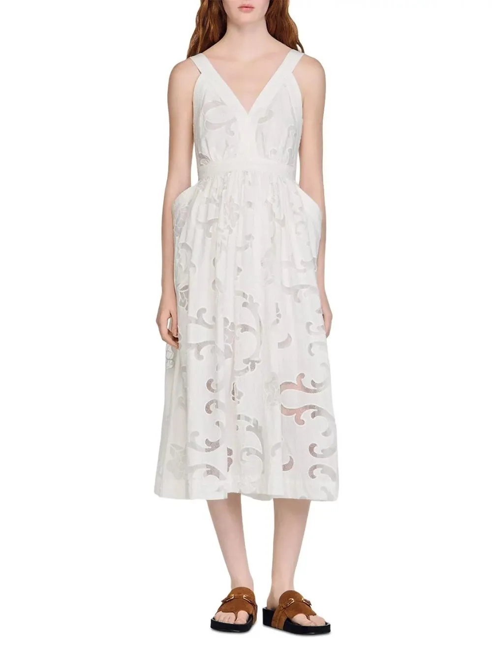 Openwork Floral Cotton Maxi Dress - OWNCI Openwork Floral Cotton Maxi Dress - OWNCI
