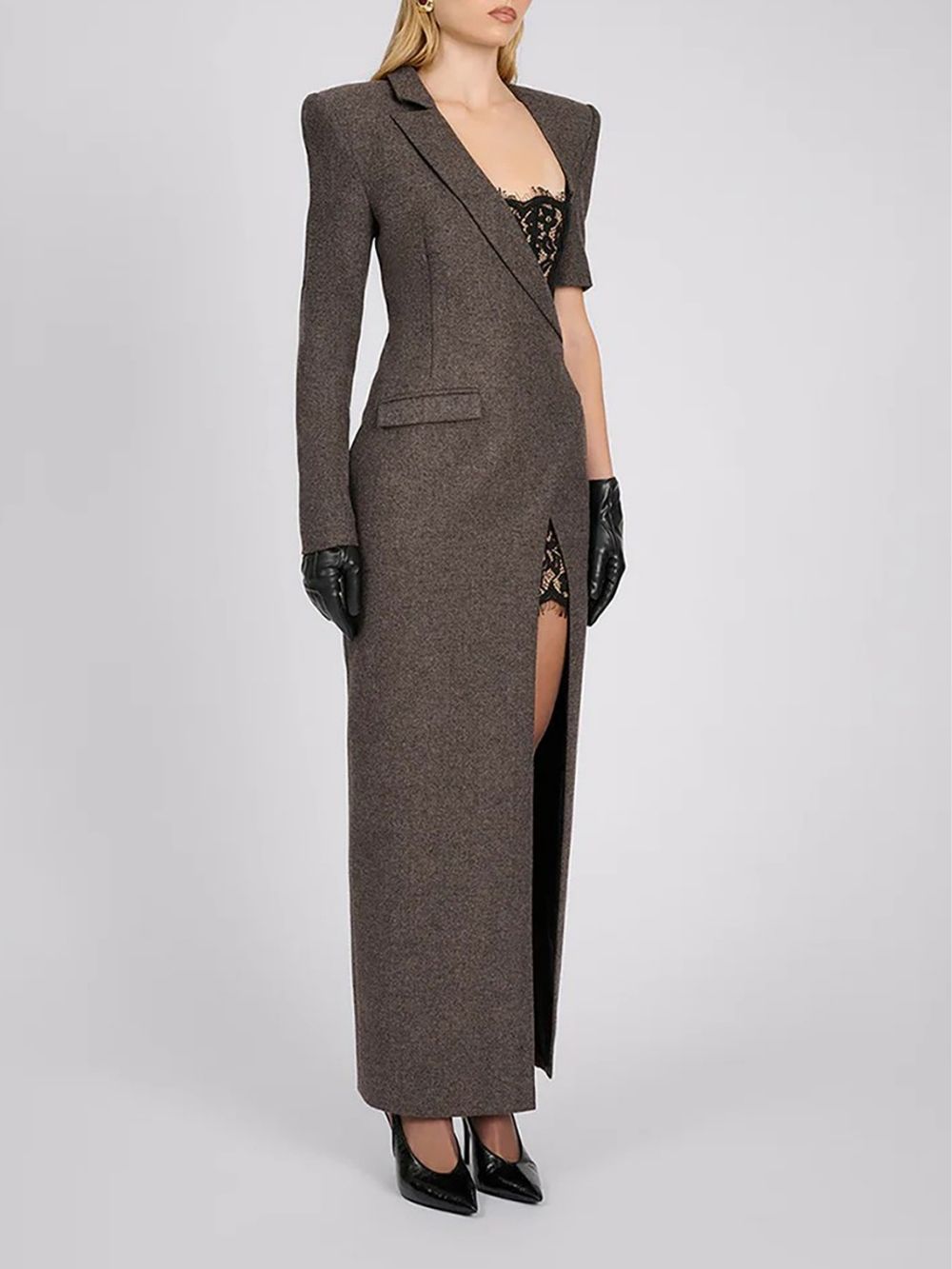 Mariah Lace Maxi Blazer Dress - OWNCI Mariah Lace Maxi Blazer Dress - OWNCI