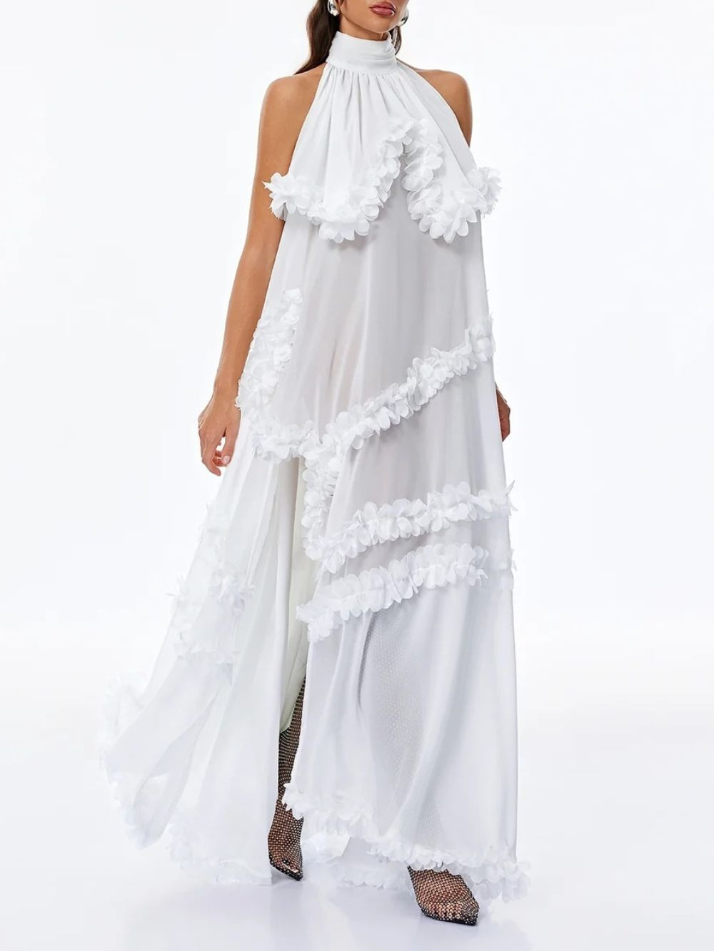 Wavelle High Neck Split Maxi Dress - OWNCI Wavelle High Neck Split Maxi Dress - OWNCI