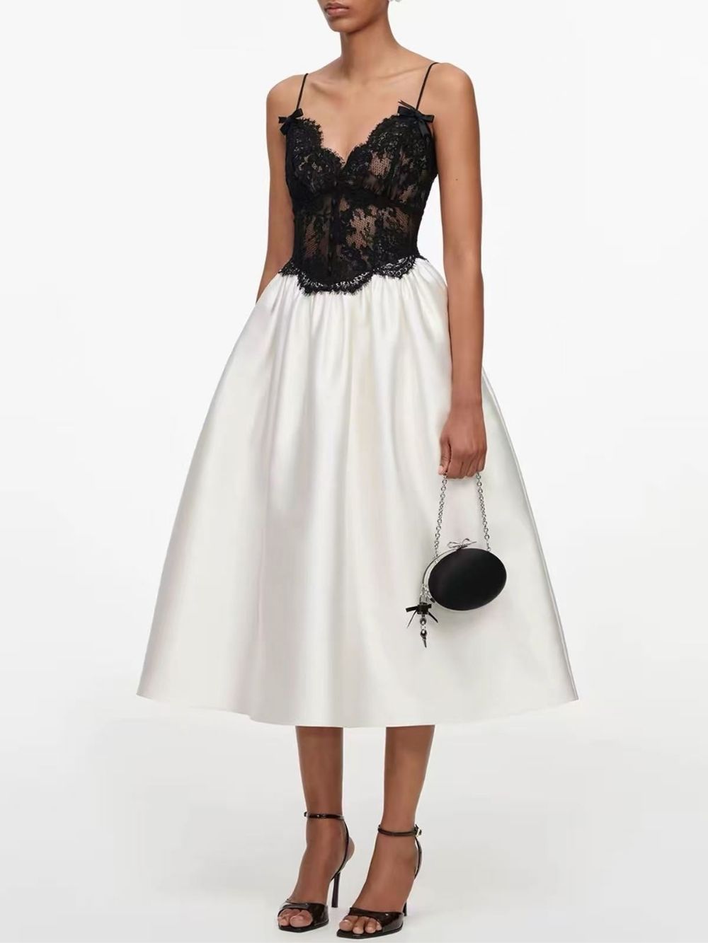 c21df3e2ee372b458806087e8cb1cf6c Marina Spaghetti Lace A-Line Midi Dress