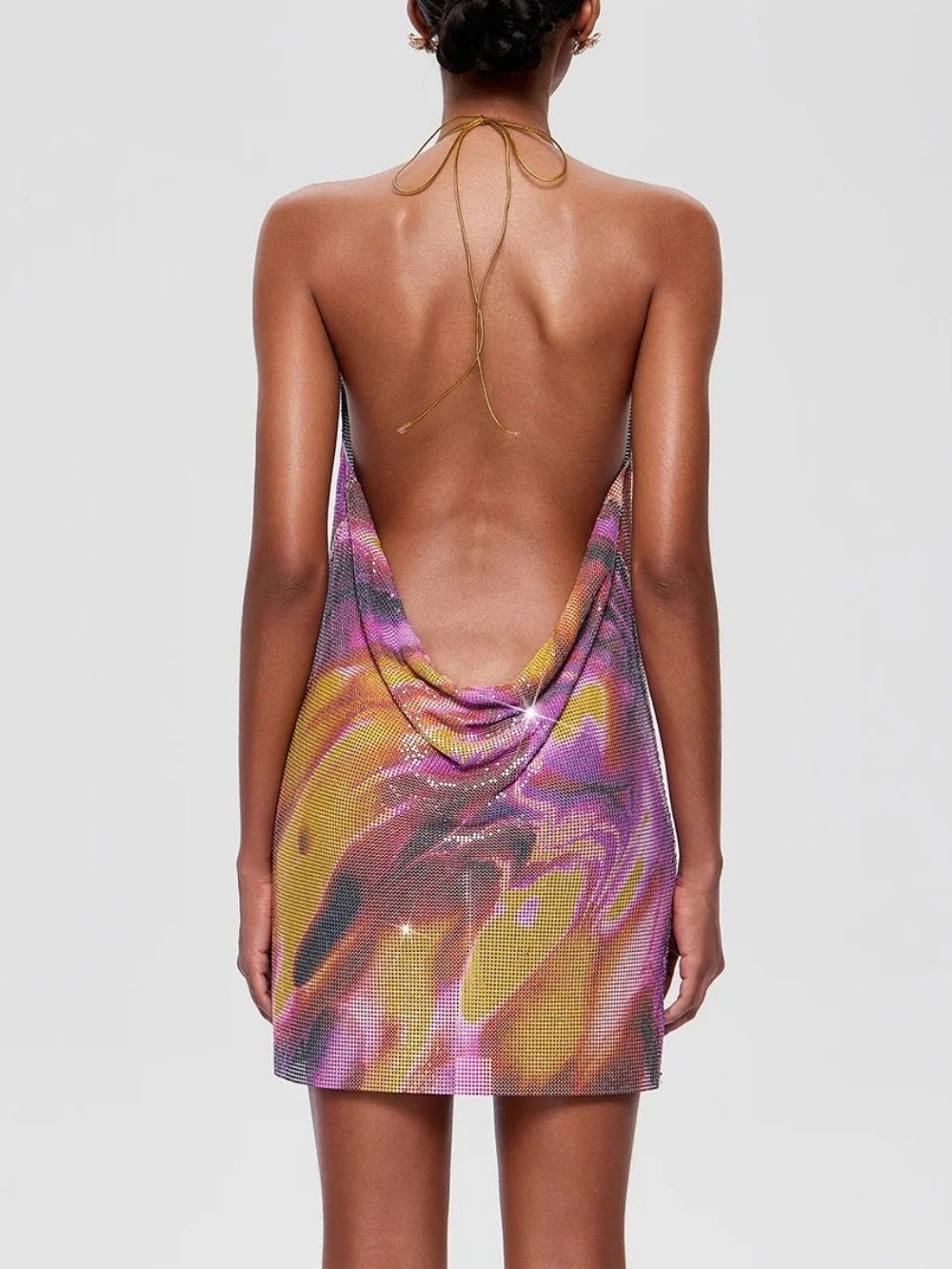 Jelmor V Neck Sequin Mini Dress - OWNCI