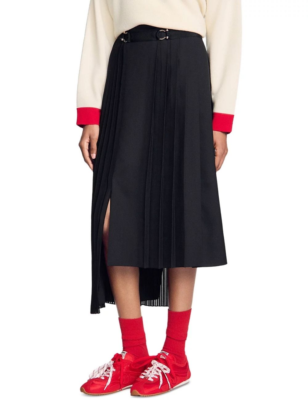 Long Asymmetrical Pleated Skirt - OWNCI
