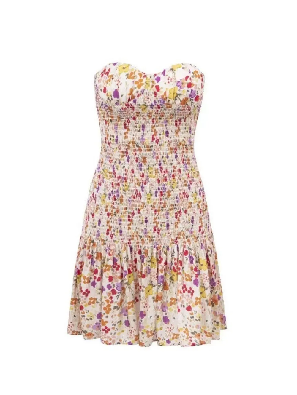 Marie Strapless Floral Mini Dress - OWNCI