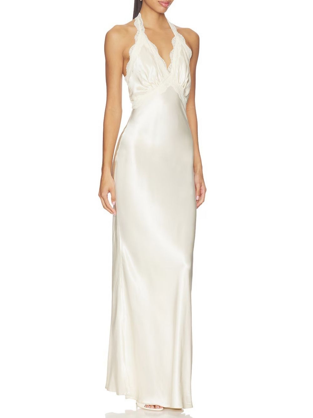 Maricruz White Halter Maxi Dress - OWNCI Maricruz White Halter Maxi Dress - OWNCI