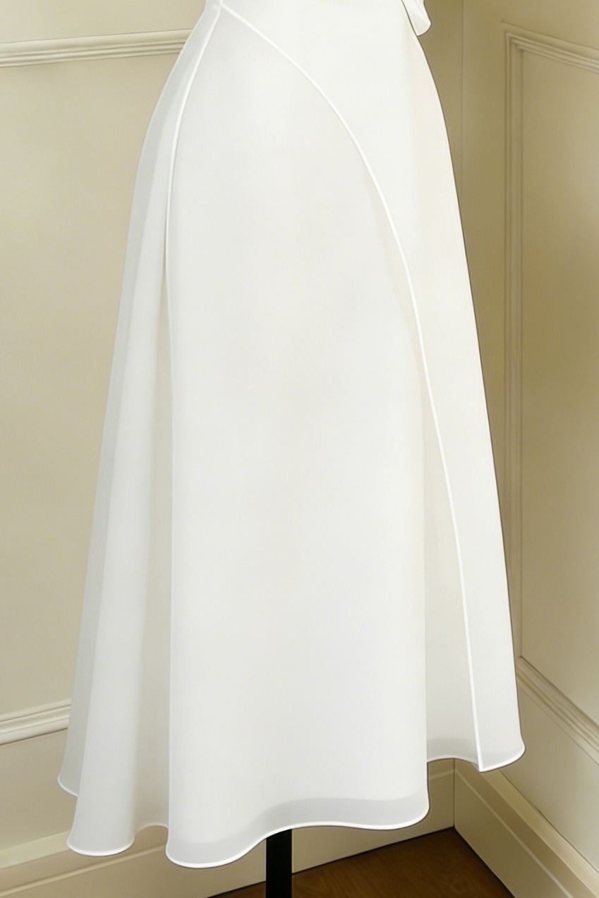c676f2d5df0468fe0409dcf8538f504e Strapless Layered Organza Midi Dress In White