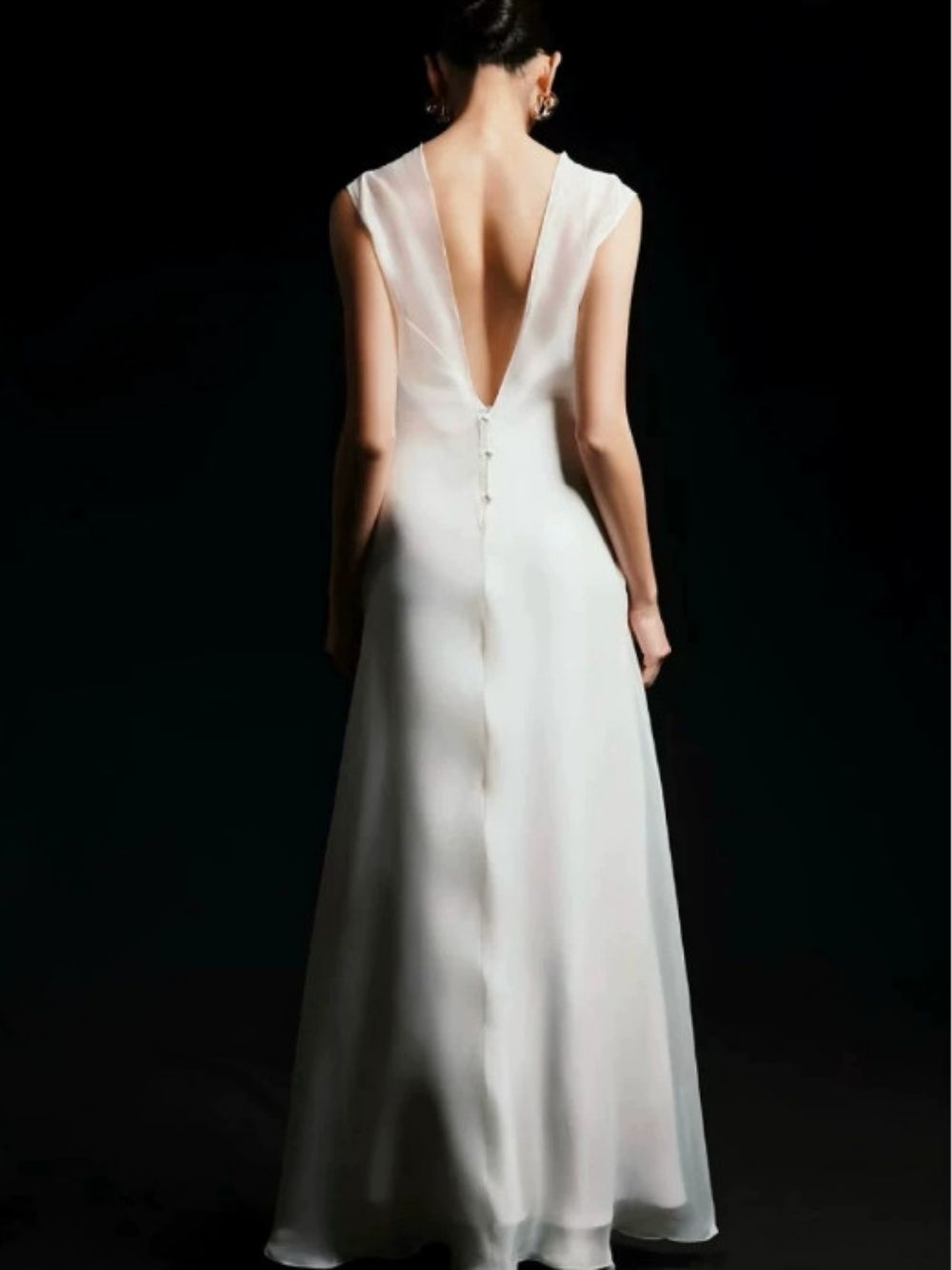 Mariann White Satin Maxi Dress - OWNCI