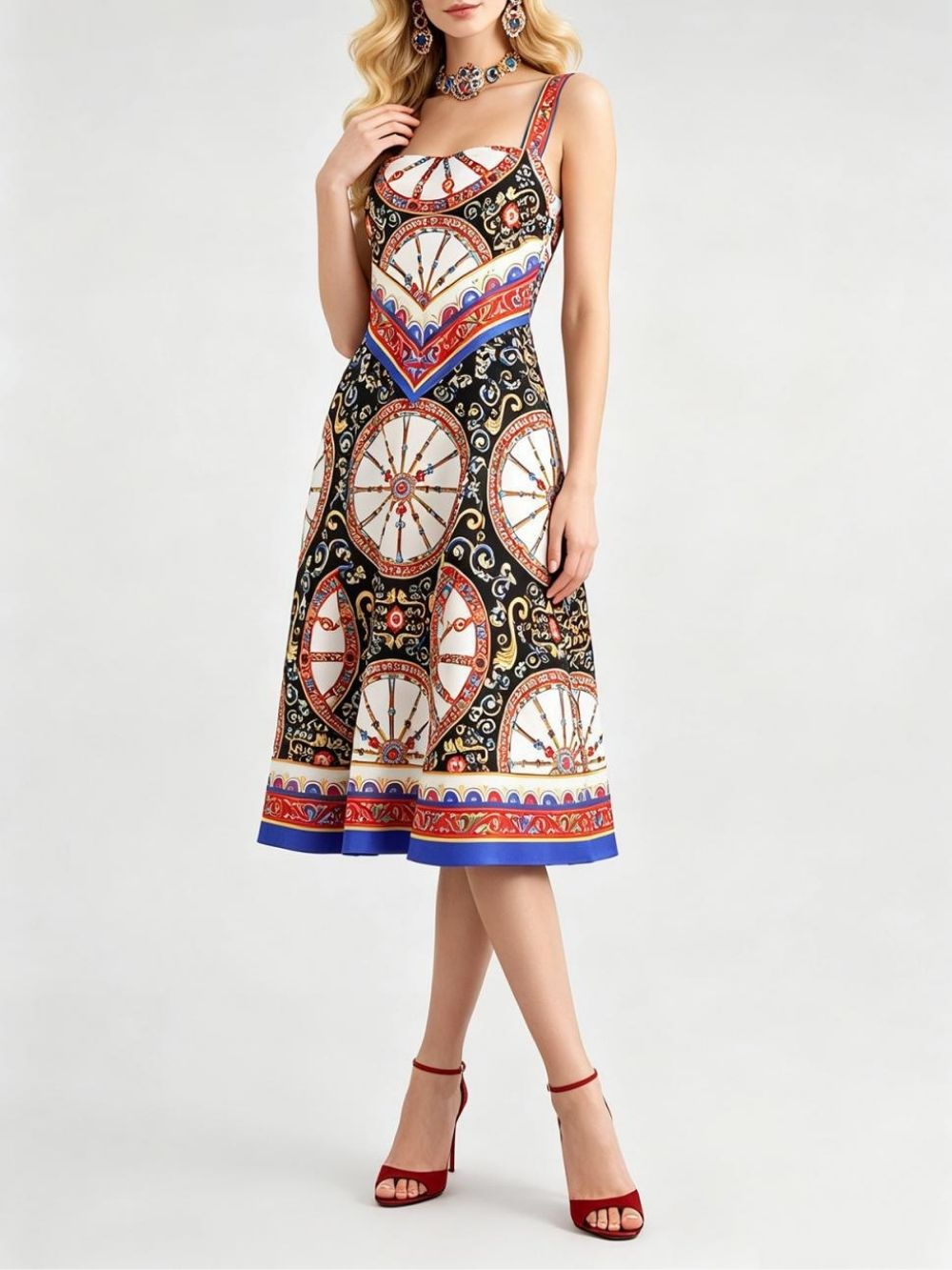 c780441d21eaf75d8cb3eca21b78bbcd Manami Strappy Printed Midi Dress