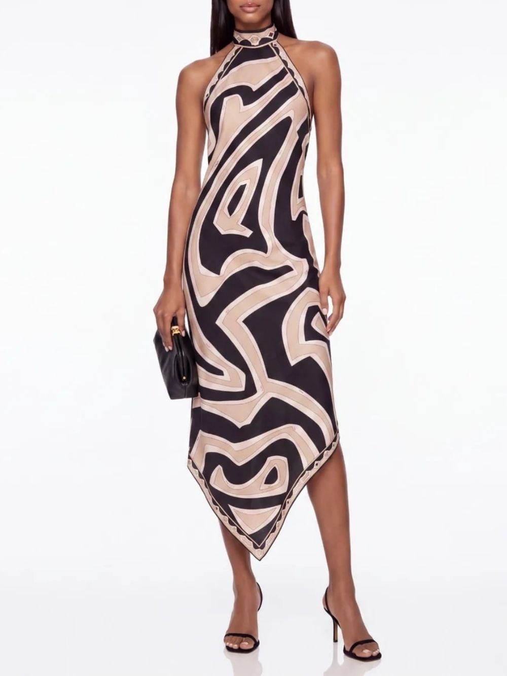 c89c9e1238914f8e8c3e869505a27bc8 Zelmic Backless Printed Midi Dress