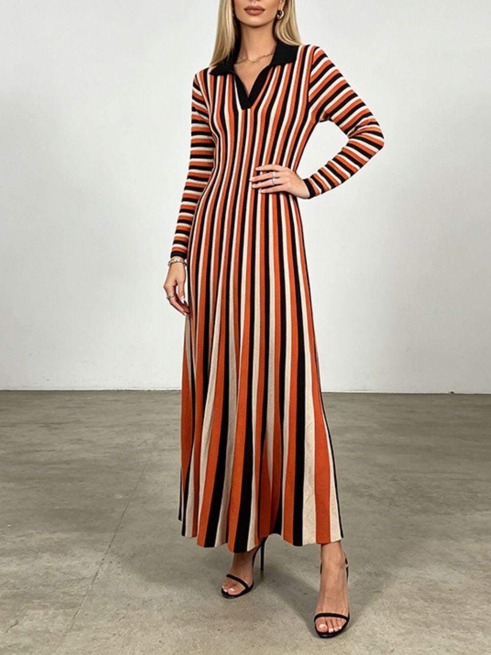 Maram Long Sleeve Knit Maxi Dress - OWNCI Maram Long Sleeve Knit Maxi Dress - OWNCI