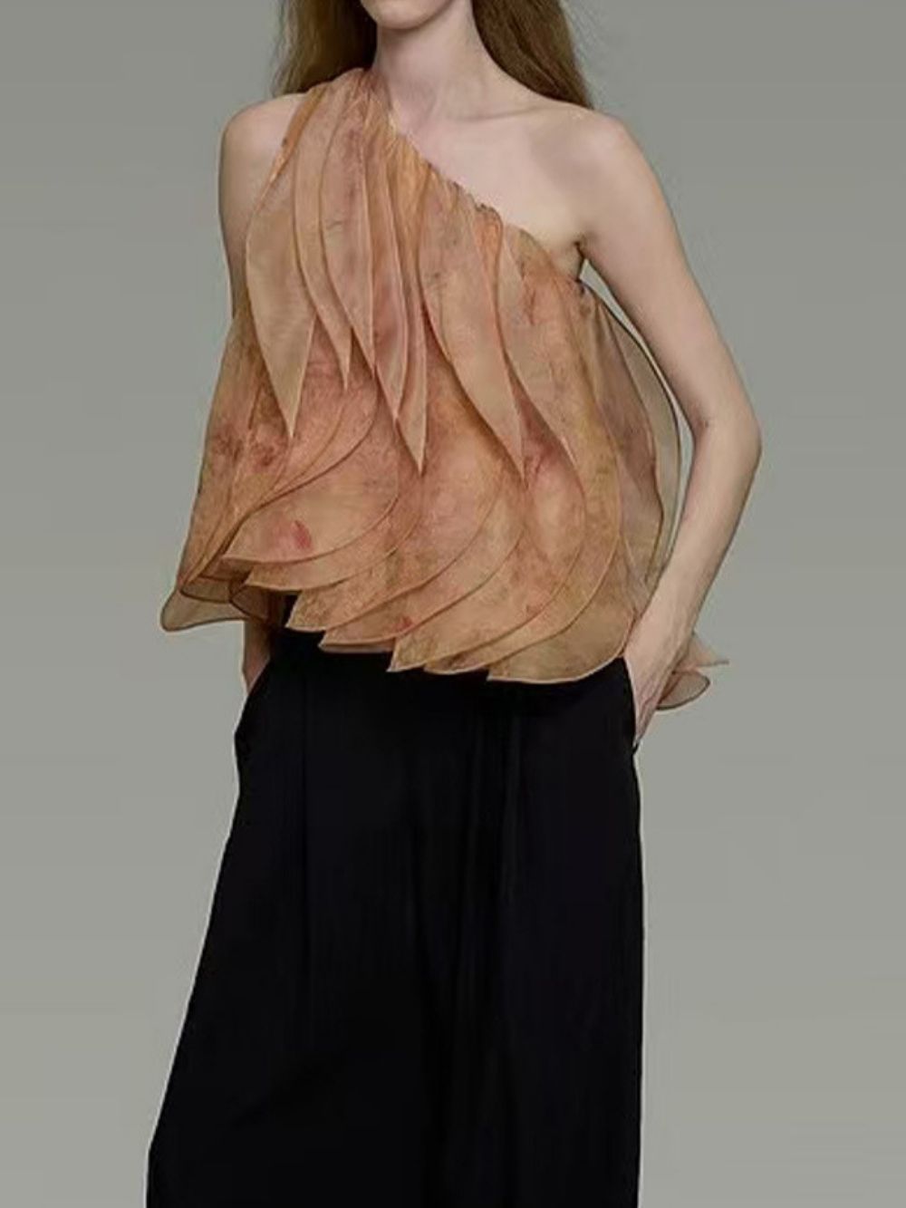 Mariangely One-Shoulder Printed Top - OWNCI