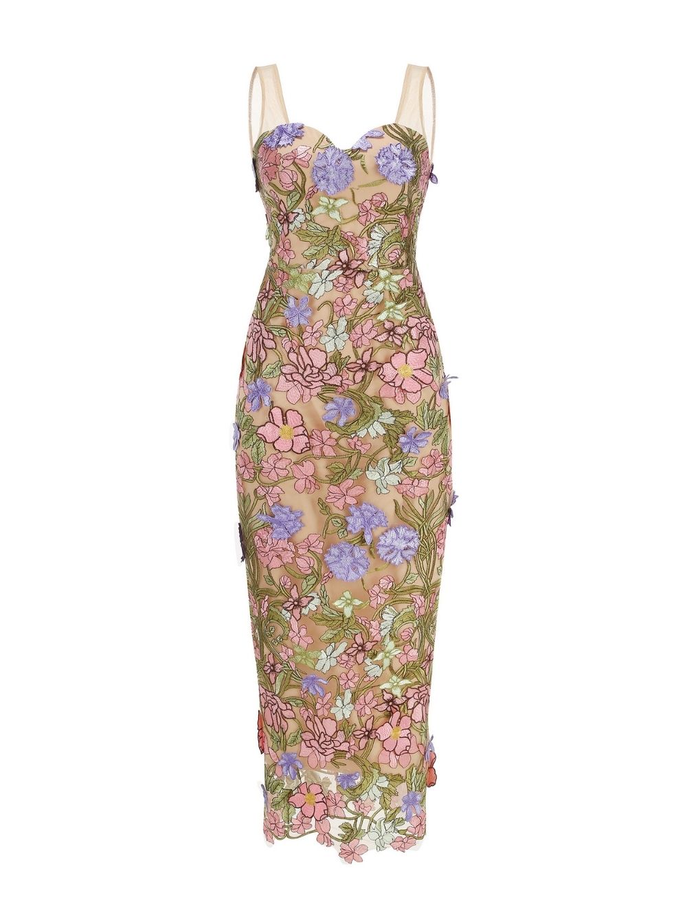 Masiela Flower Embroidery Midi Dress - OWNCI Masiela Flower Embroidery Midi Dress - OWNCI