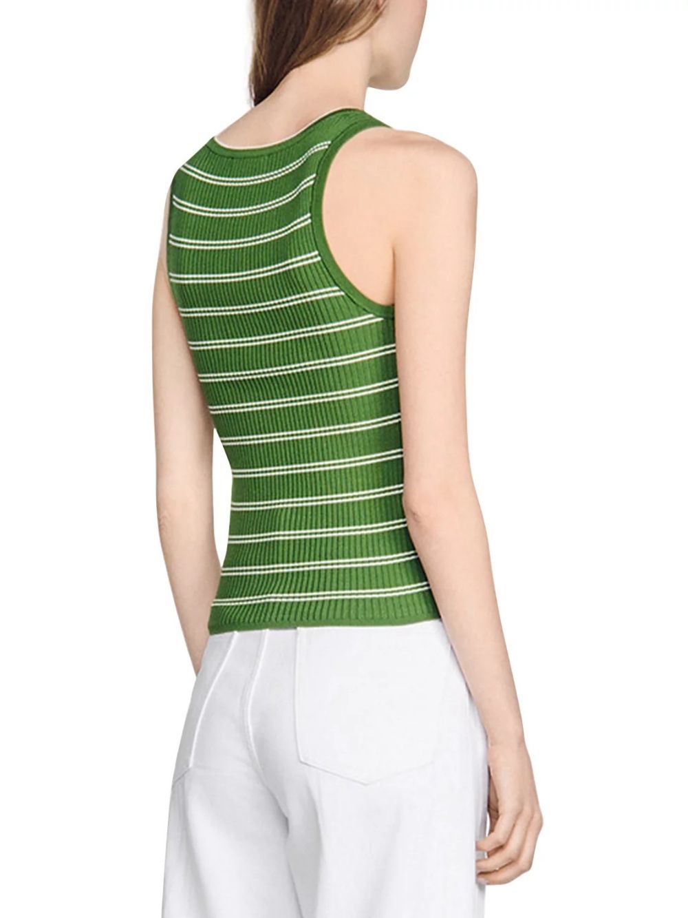 Striped Tassel Trims Vest Top - OWNCI